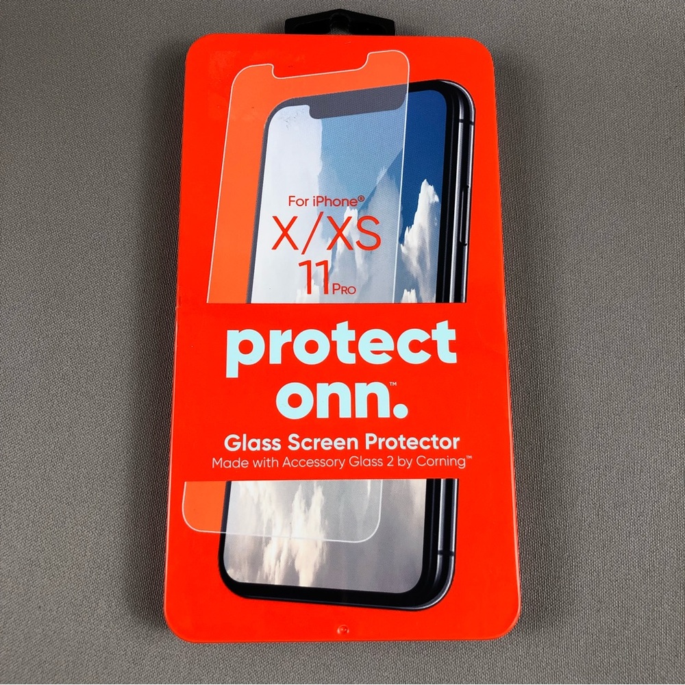 Onn. Corning Glass Protector for IPhone X/XS/11 Pro